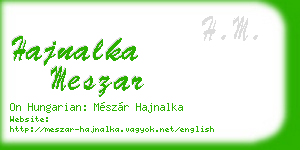 hajnalka meszar business card